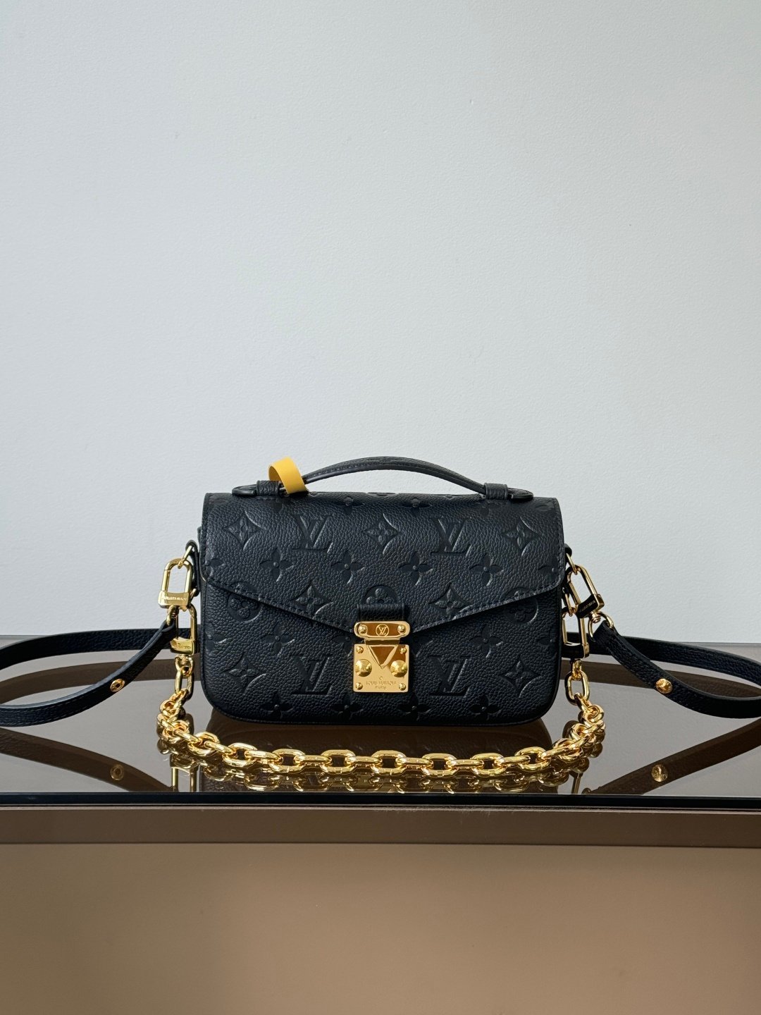 Pochette Metis East West Bag M46595 Black Embossed | Premium Quality | Dynamic Chip