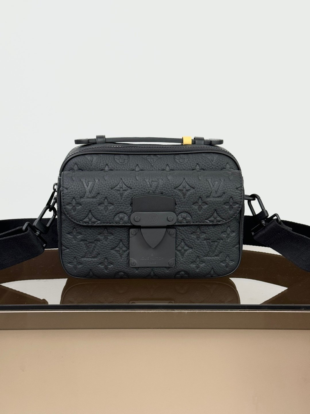 S Lock Messenger Bag M58489 Black Embossed | Premium Quality | Dynamic Chip