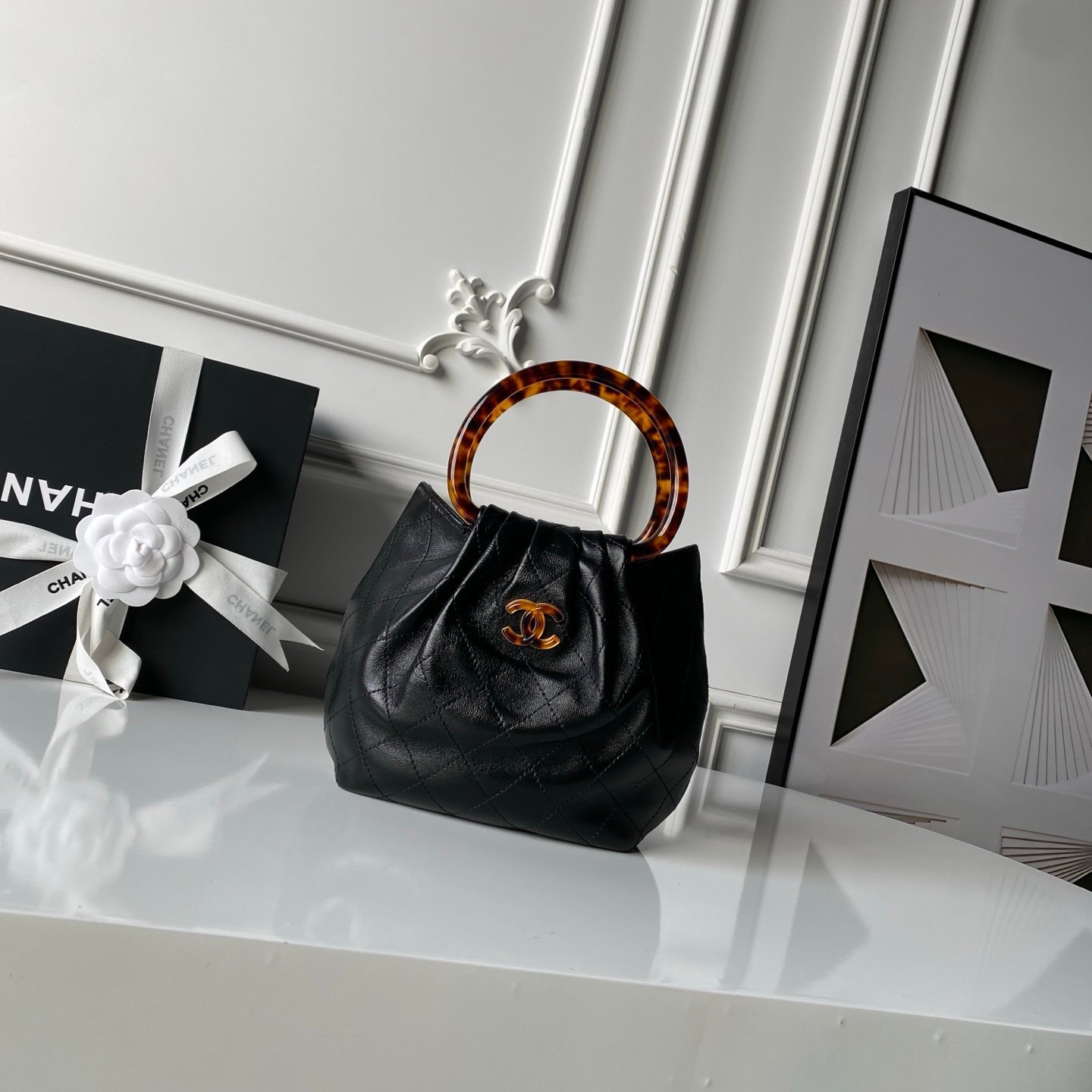 26C Autumn/Winter Collection Collector's Edition AS6022 Tortoiseshell Handle Bucket Bag