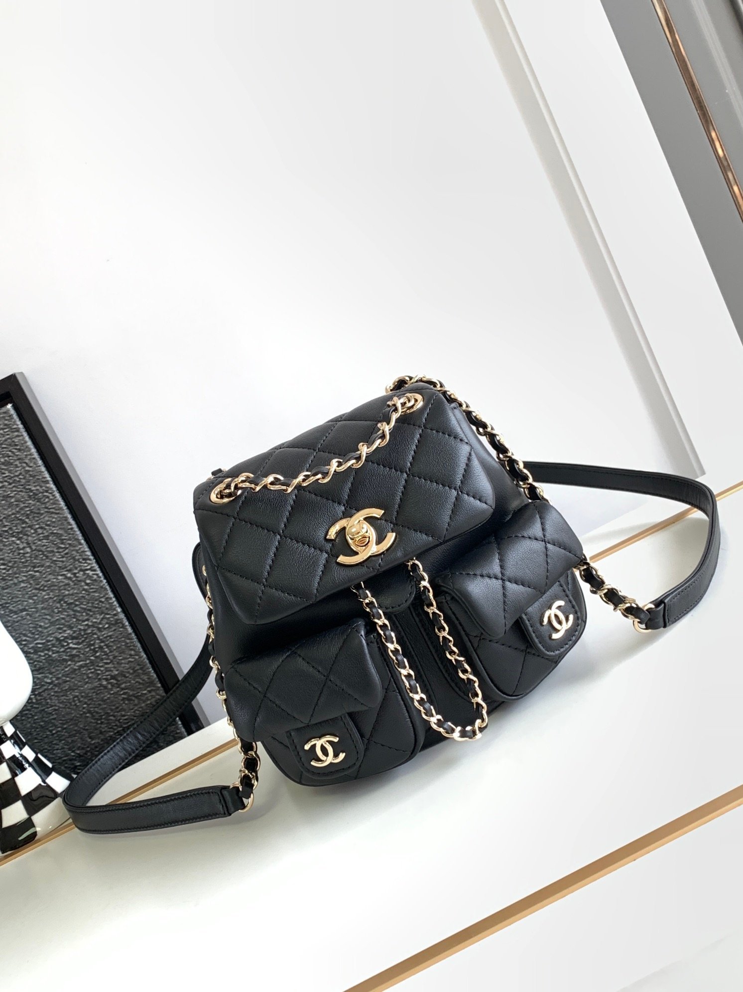 Top Quality In Stock! Genuine Calfskin 23A Mini Frog Backpack